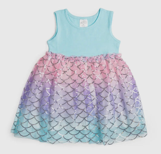 Girls Sparkling Mermaid Dress