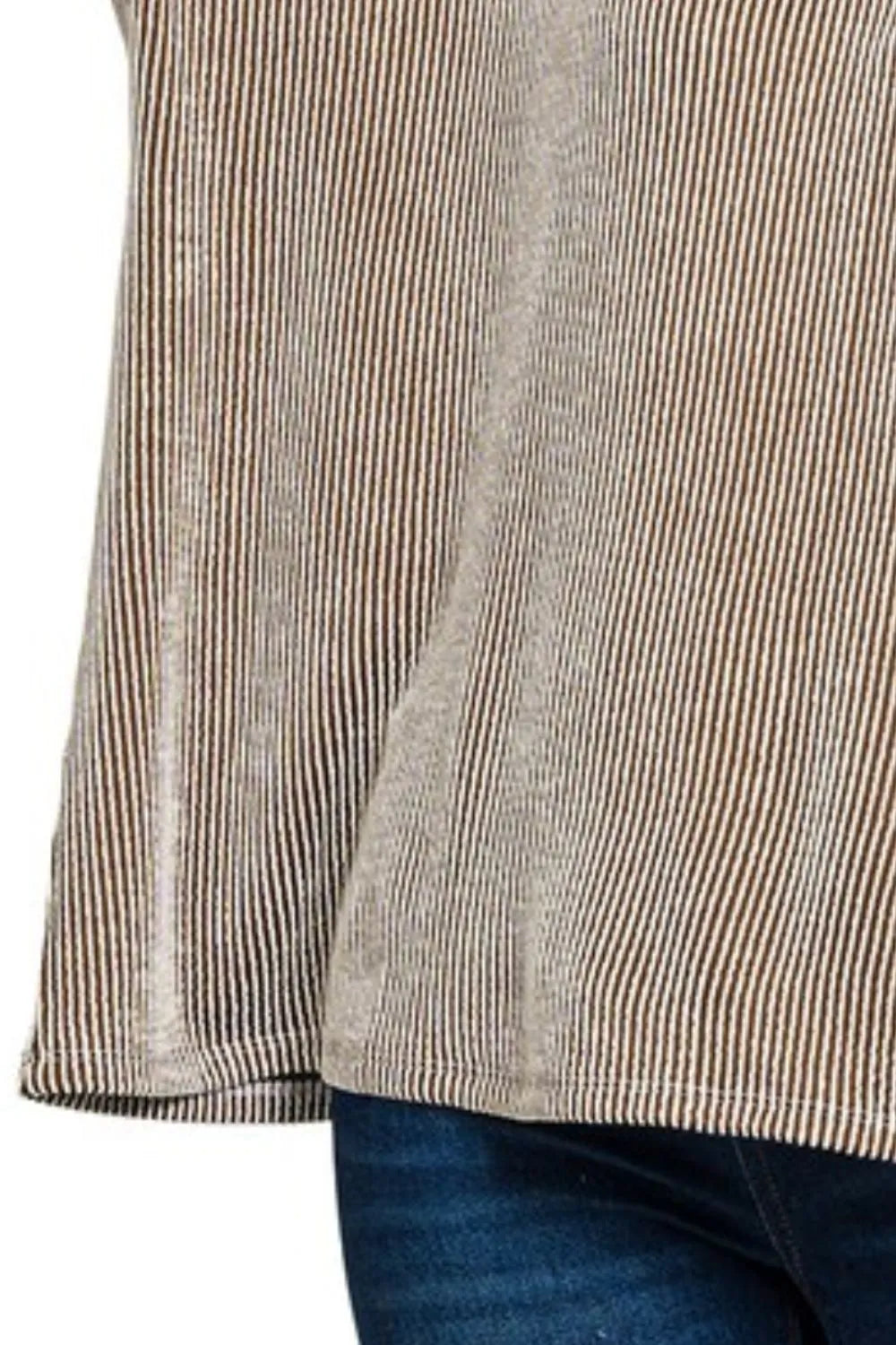 Zenana Corded Rib Oversized Short Sleeve Top