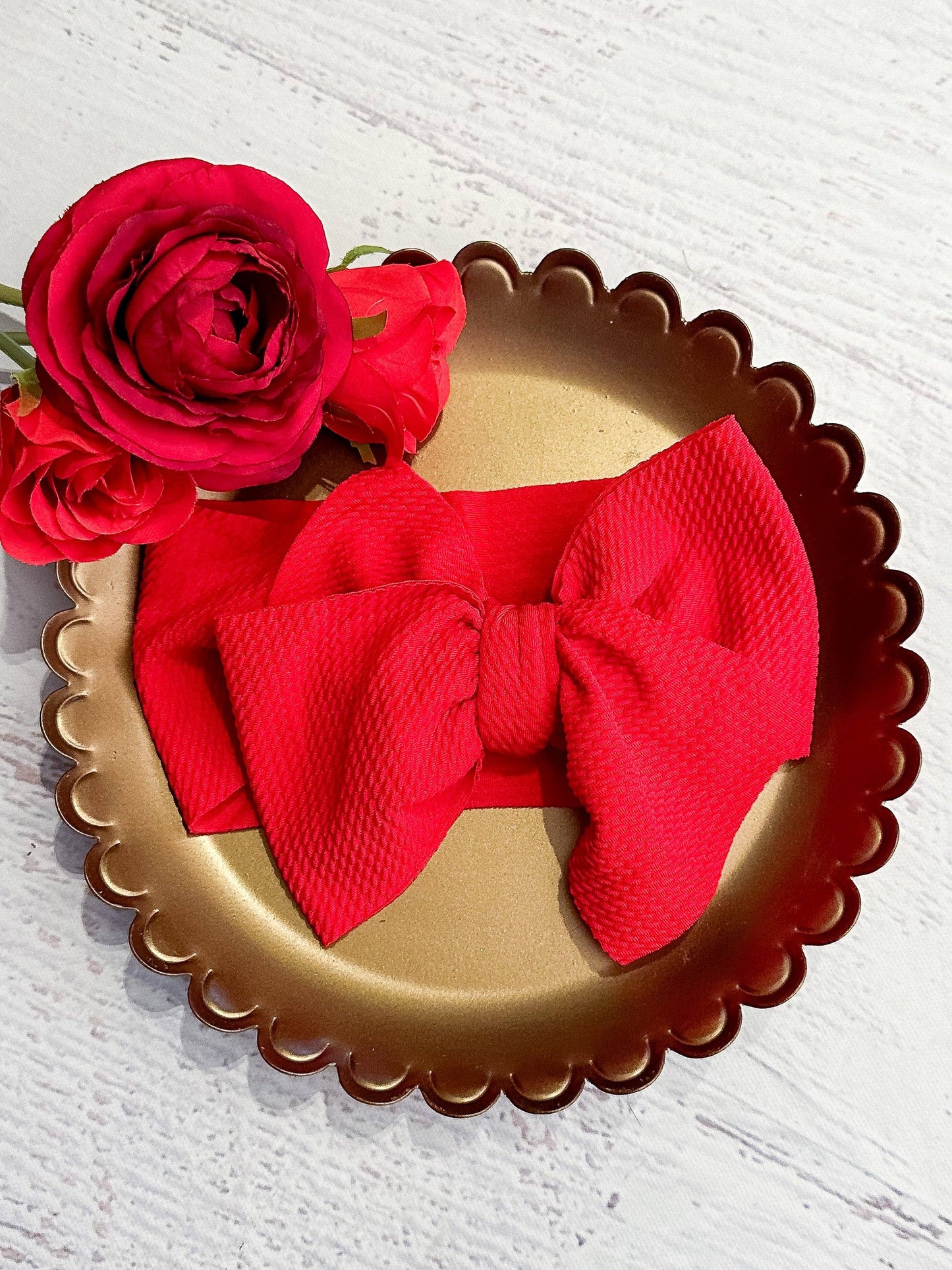 Double Bow Textured Solid Headband