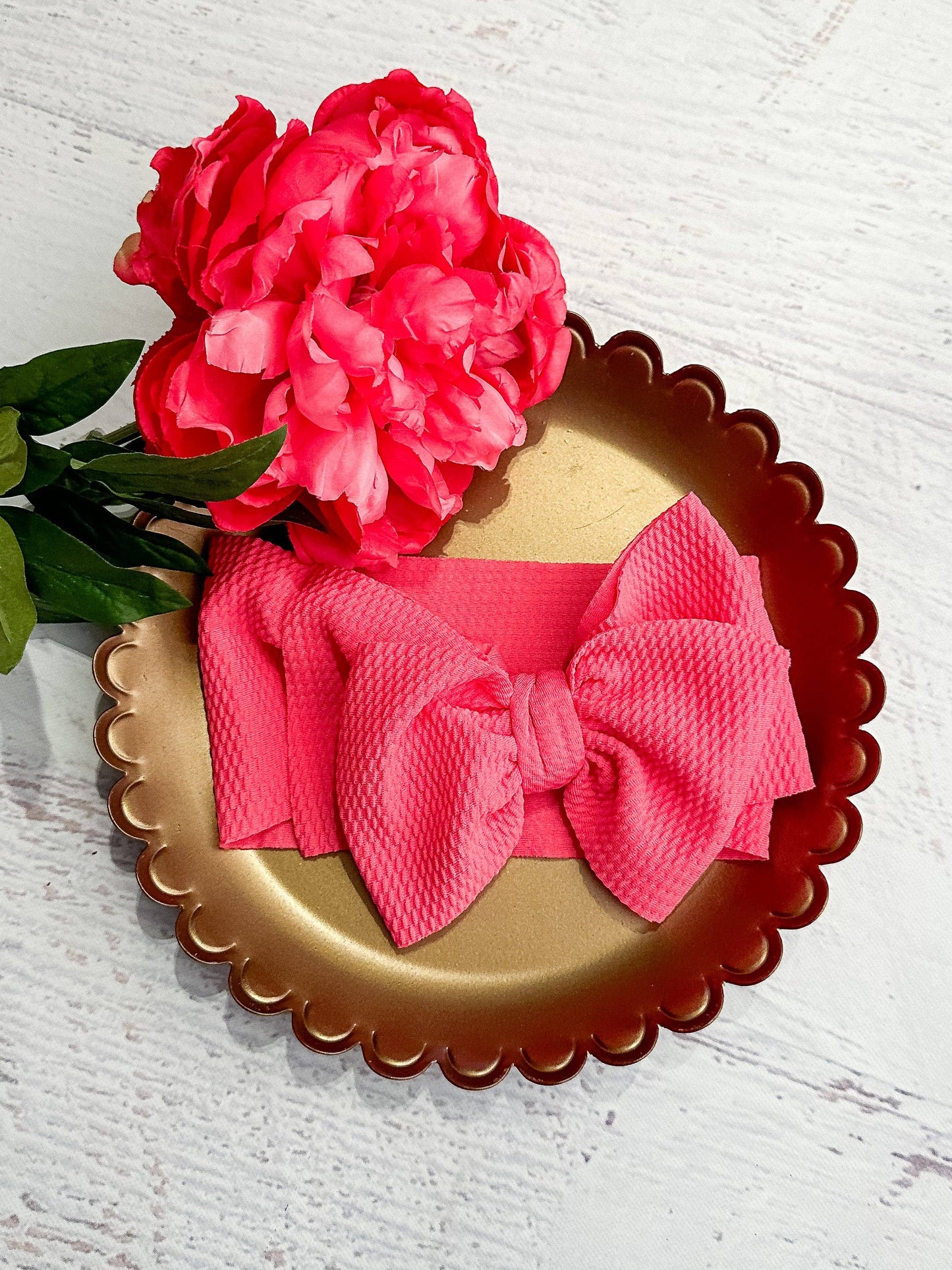 Double Bow Textured Solid Headband