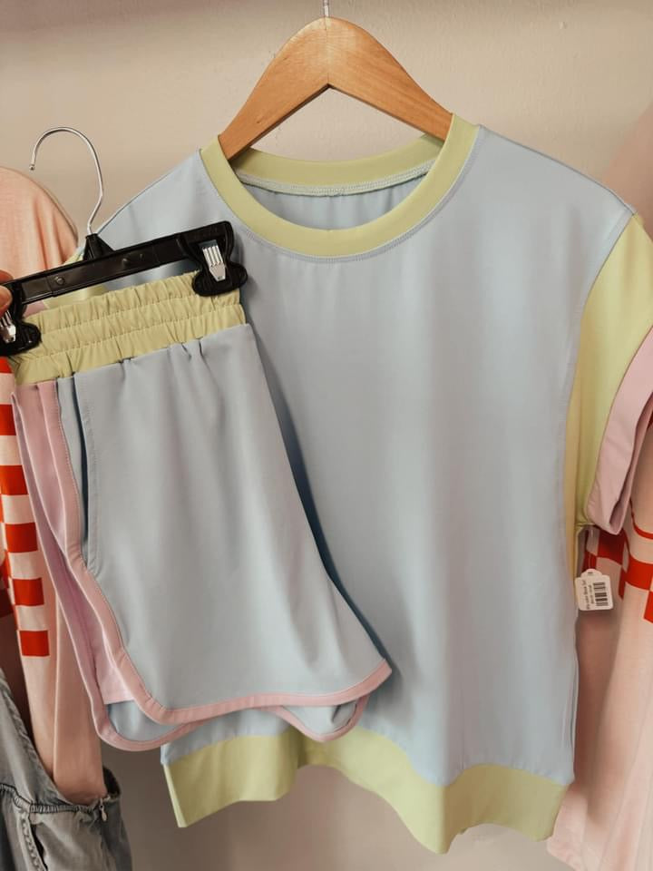 80s color Block Set