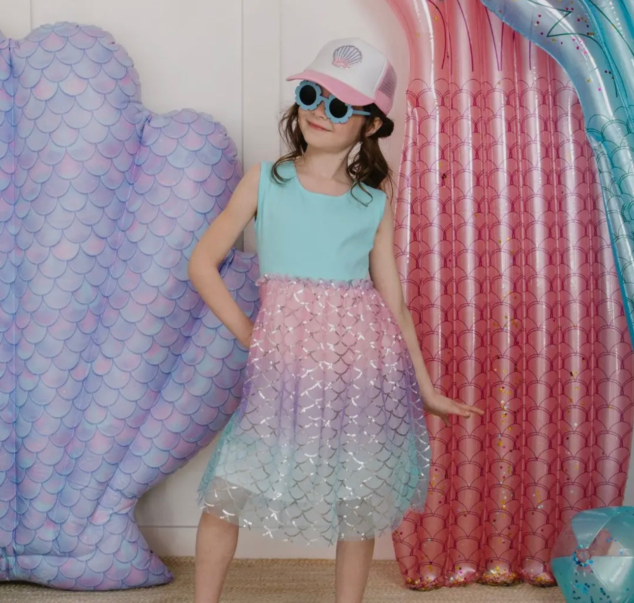 Girls Sparkling Mermaid Dress