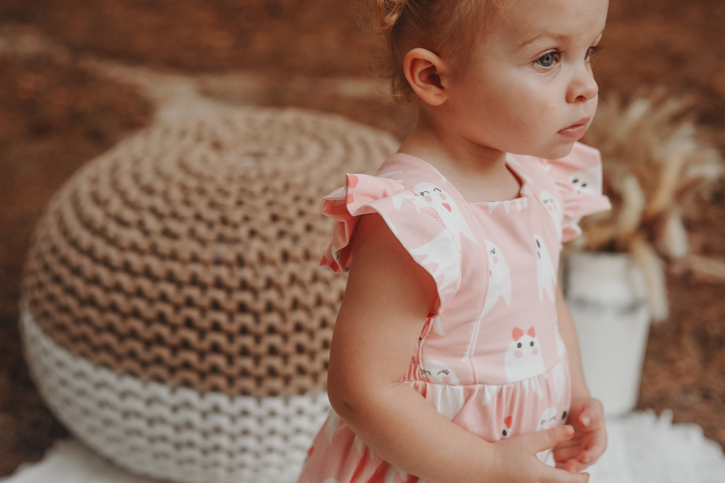 Emmy Romper in Girly Ghost