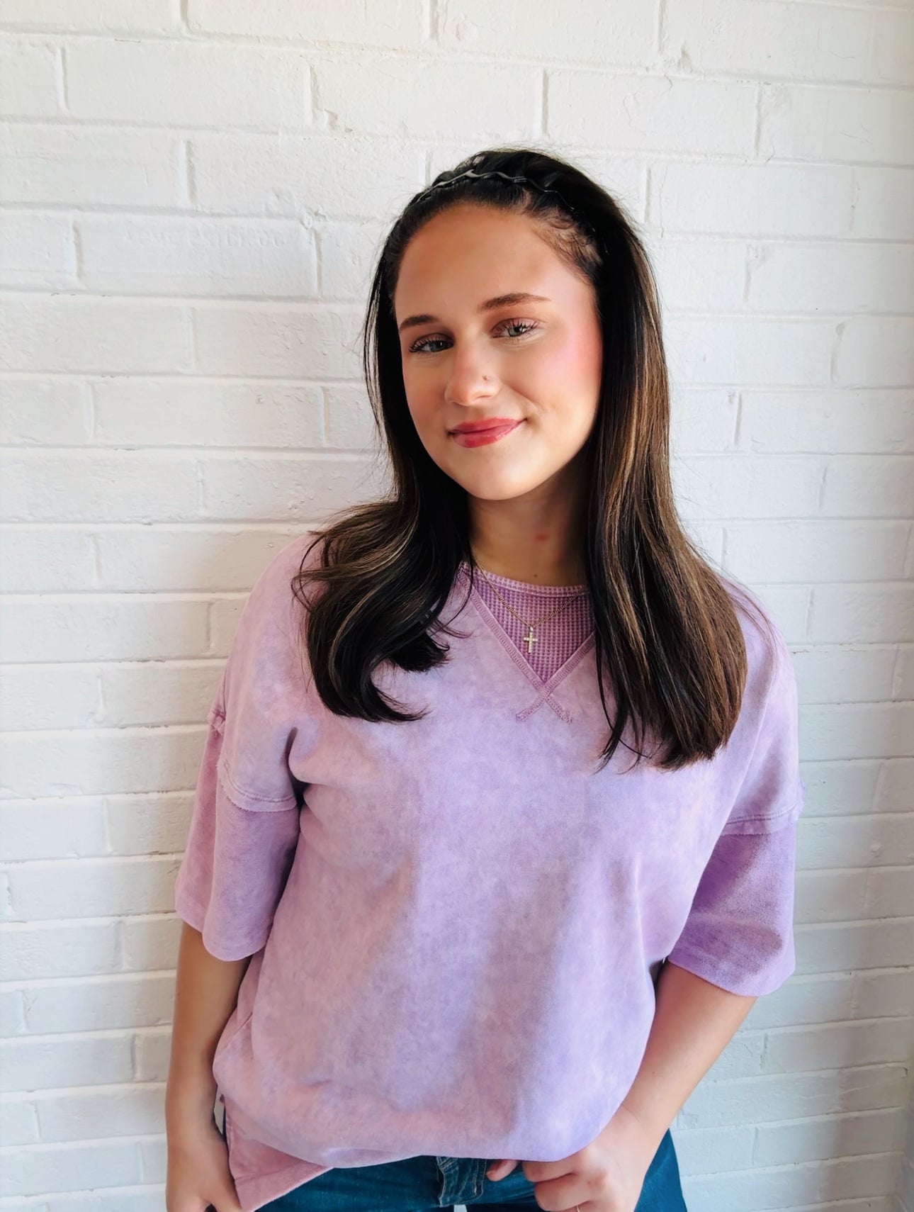 Purple Mineral Washed Top