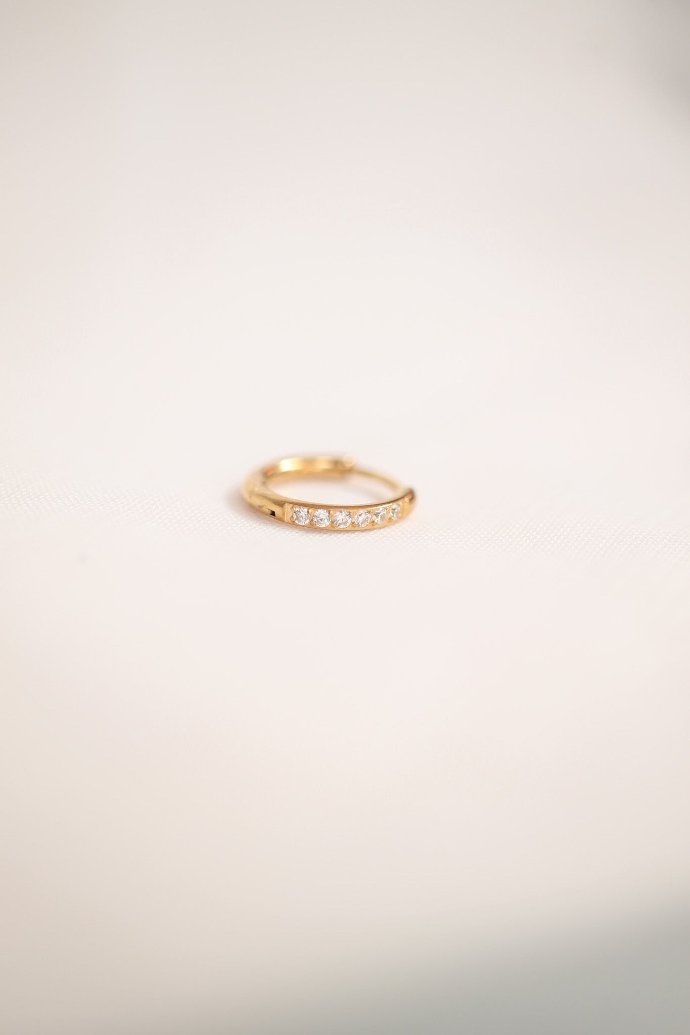 Micro Crystal Huggie Hoop