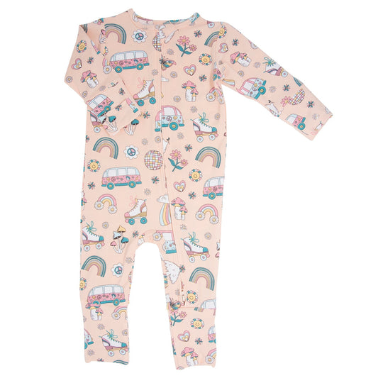 Retro Roller Skates Convertible Romper