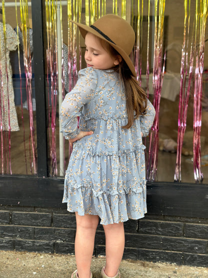 I Dream of Daises Tiered Chiffon Dress