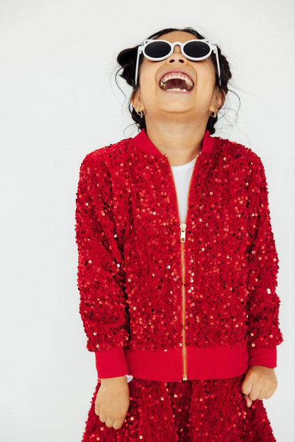 Red Velvet Sequin Jacket