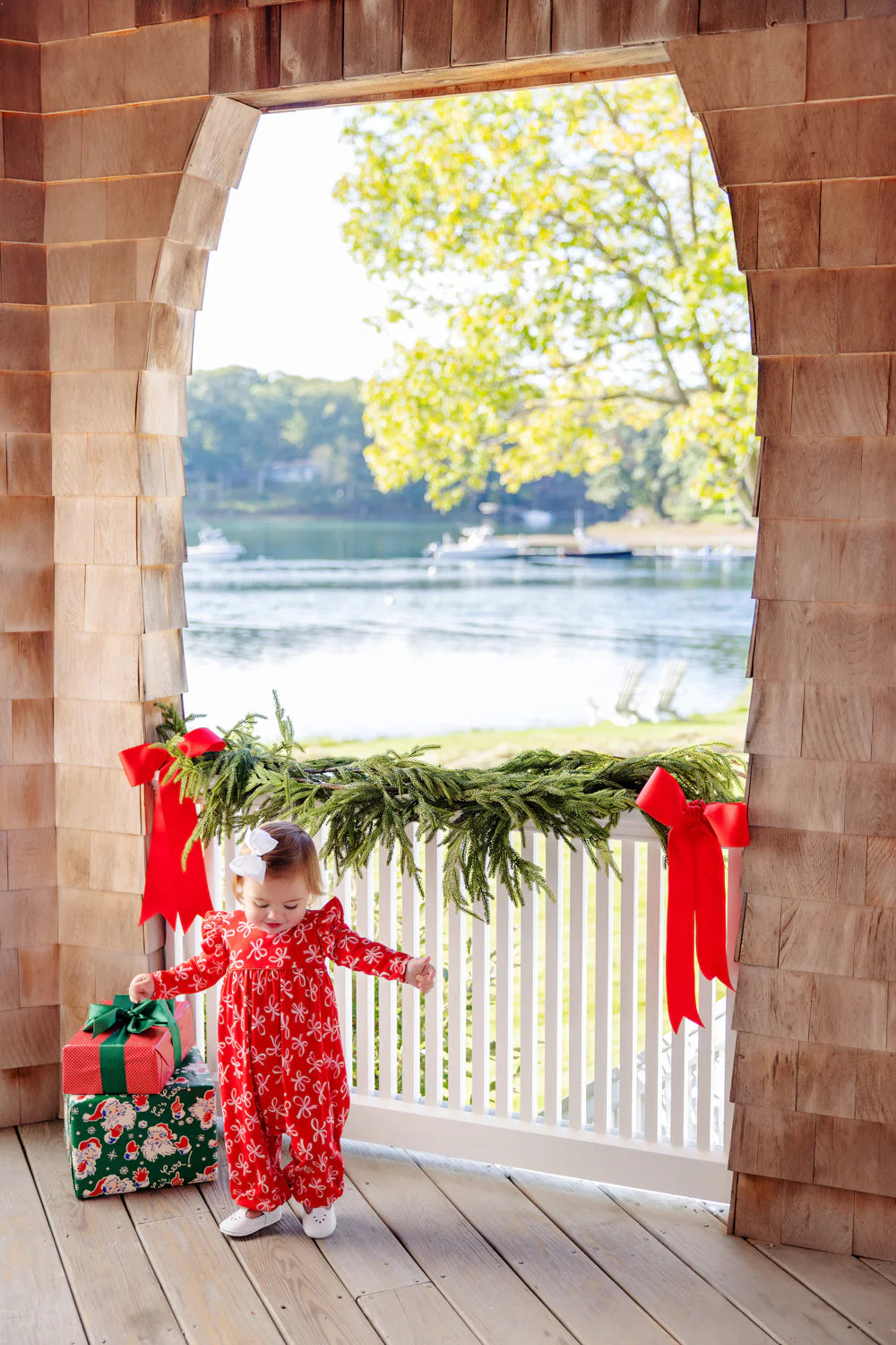 Angel Sleeve Christmas Romper