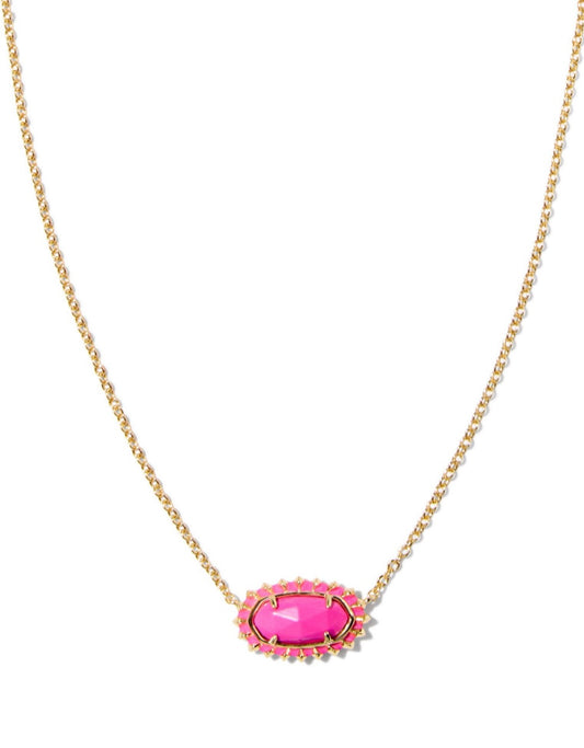 Elisa Color Burst Framed Necklace