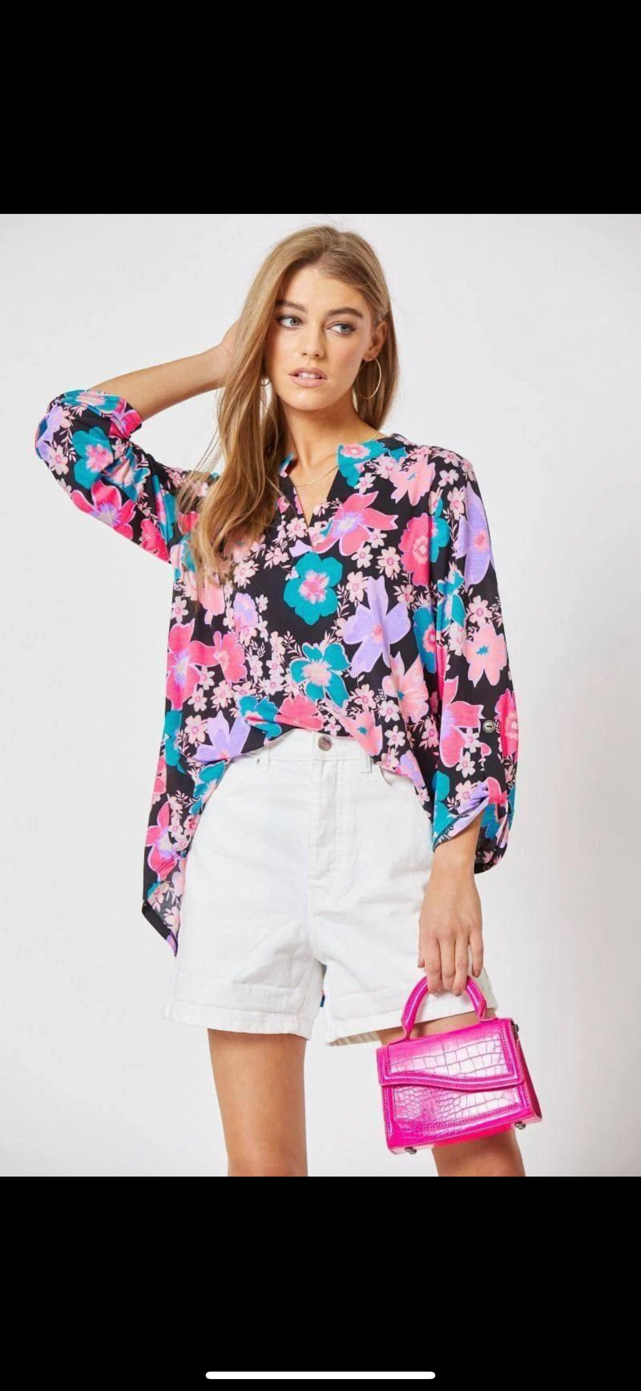 Black & Brights Floral Blouse