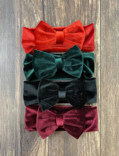 Velvet Bow Headbands