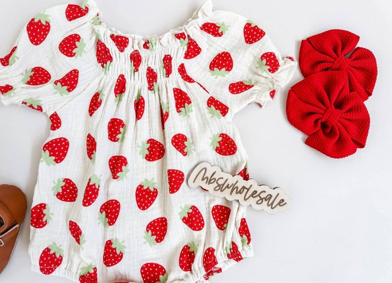 Berry Sweet Linen Romper