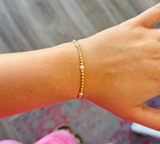 Madi Beaded Bracelet Gold