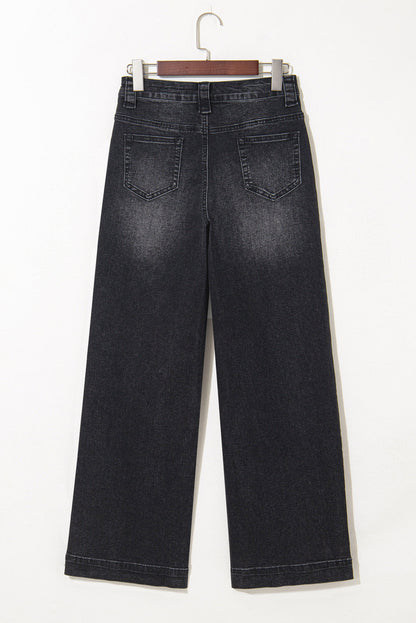 Victoria Wide Leg Pocketed High Waist Jeans