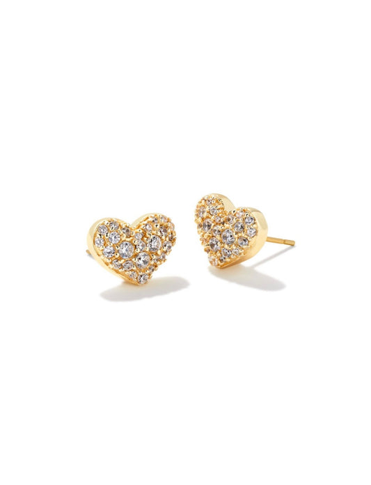 Ari Pave Crystal Heart Earring