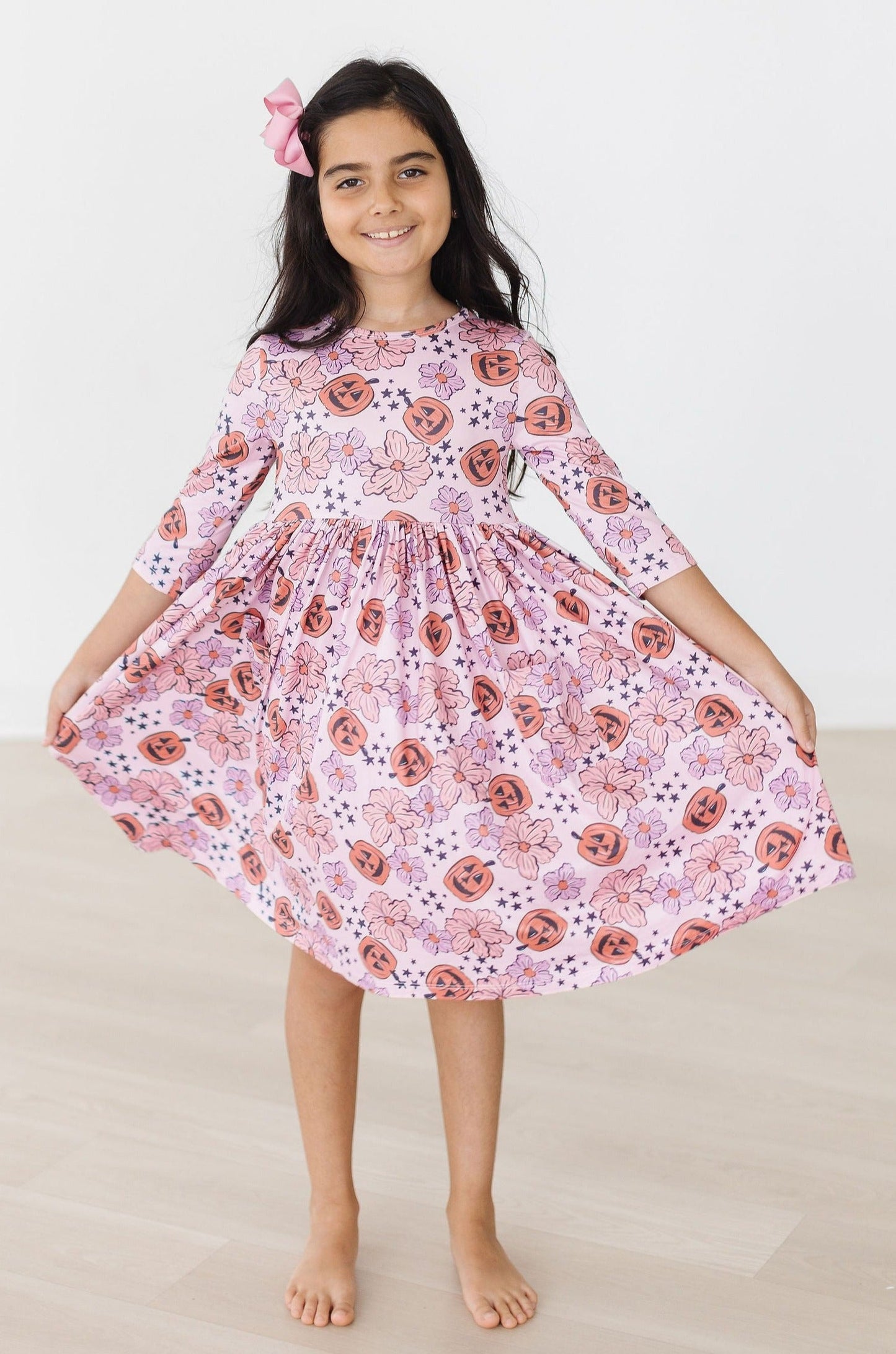 Here for the Candy 3/4 Sleeve Pocket Twirl Dress