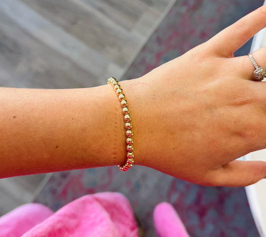 5mm Gold Beaded Bracelet