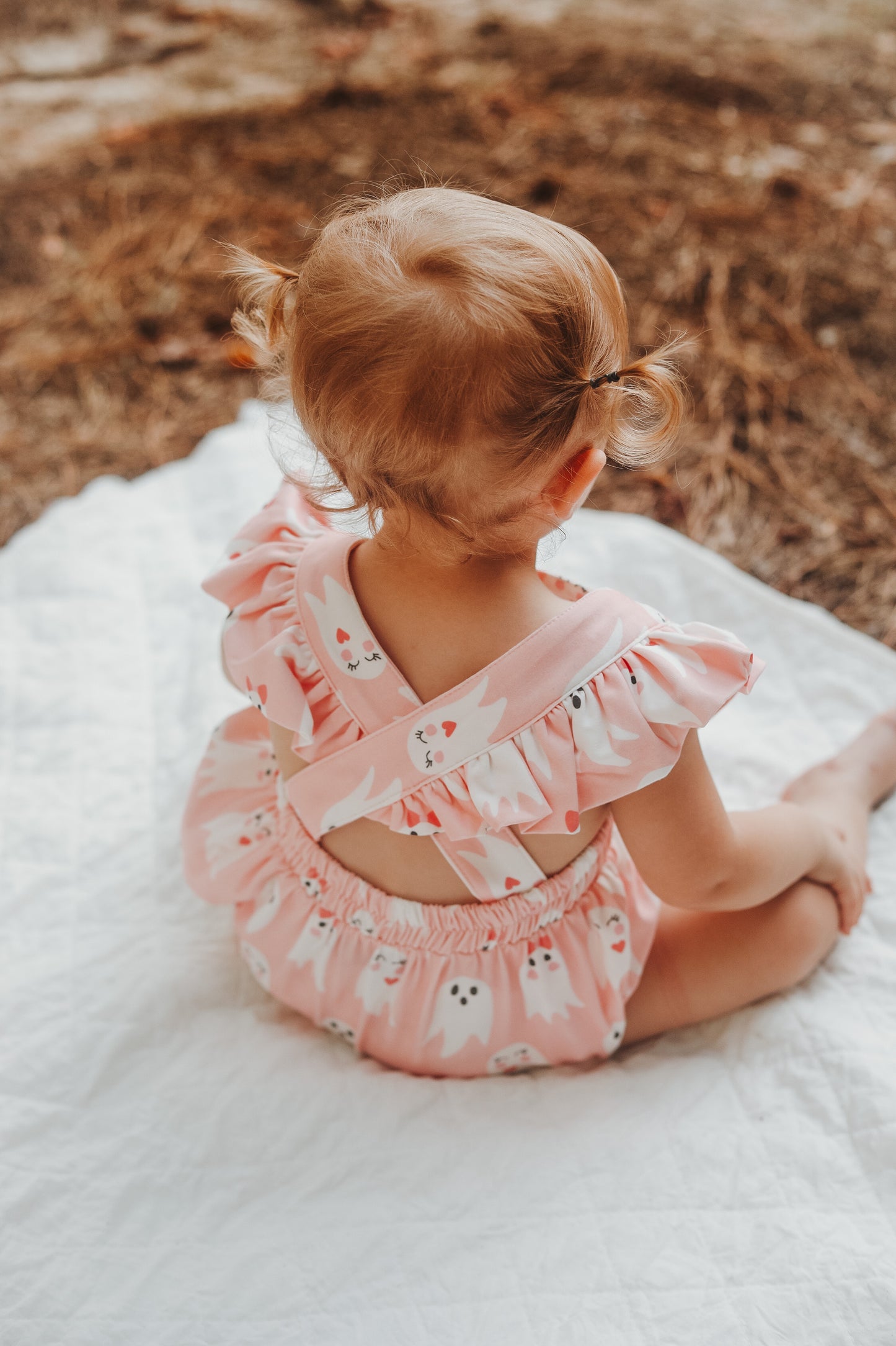 Emmy Romper in Girly Ghost