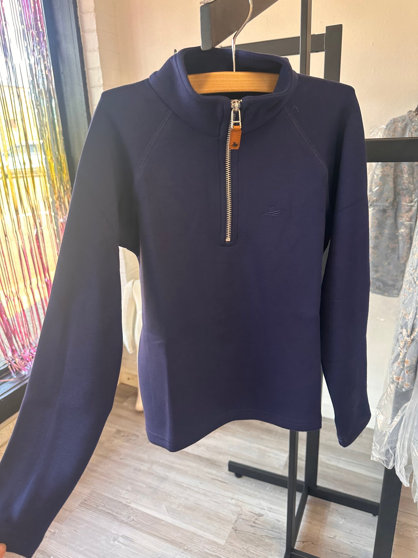 1/4 Zip Performance Pullover- Navy