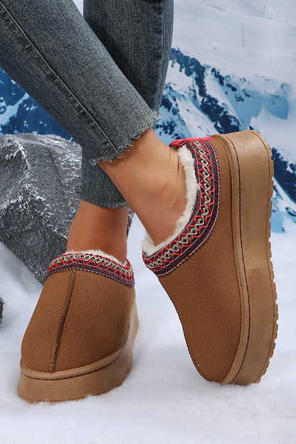 Jade Suede Plush Lined Snow Boots