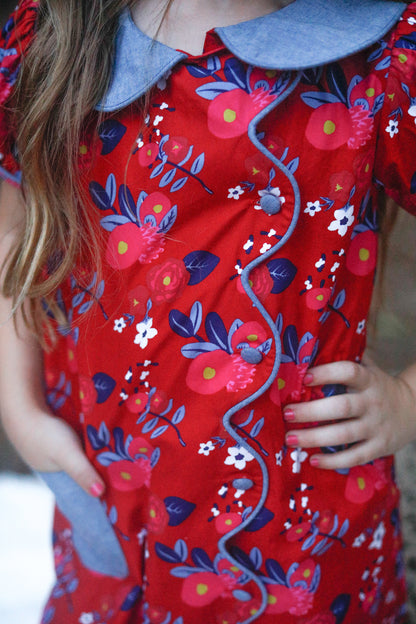 Floral & Chambray Dress