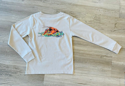 Boys Mardi Crawfish LS Ice Grey