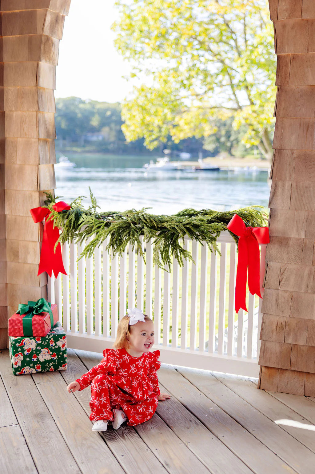 Angel Sleeve Christmas Romper