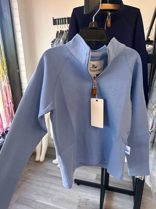 1/4 zip Performance Pullover- Blue