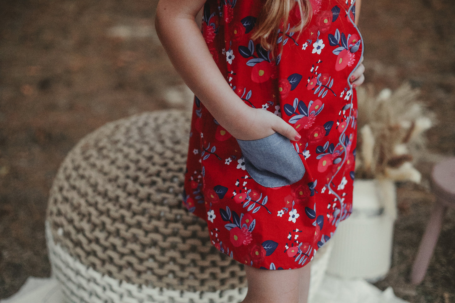 Floral & Chambray Dress