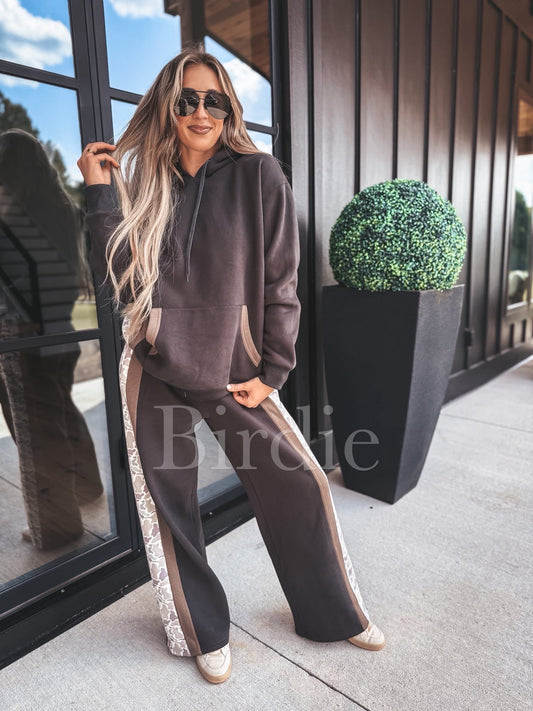 Charcoal Hoodie Pant Set- *PREORDER NOVEMBER*