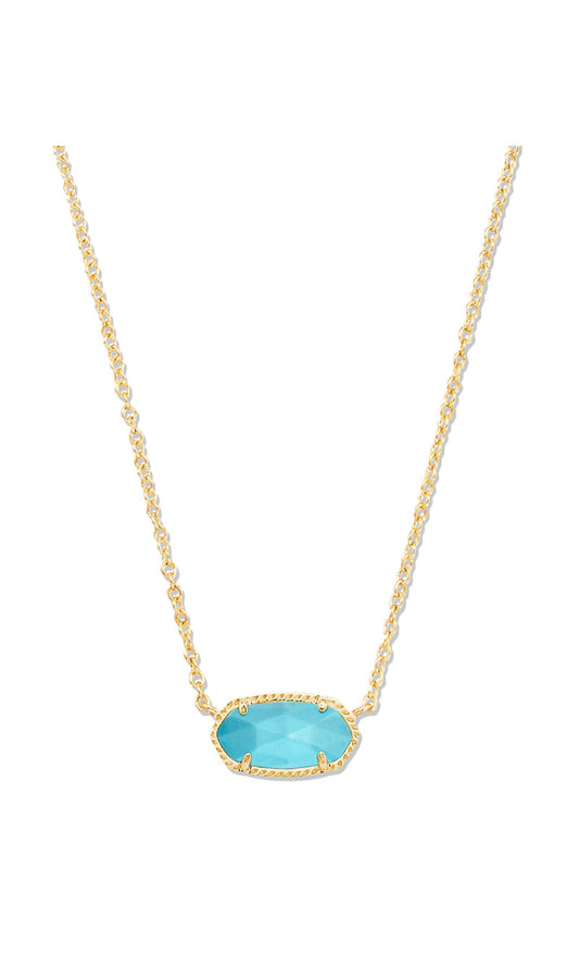 Elisa Necklace - Gold Turquoise