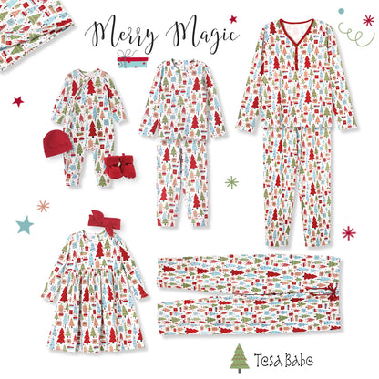 Christmas Merry Girl's Soft Bamboo Dress - Sibling Matching