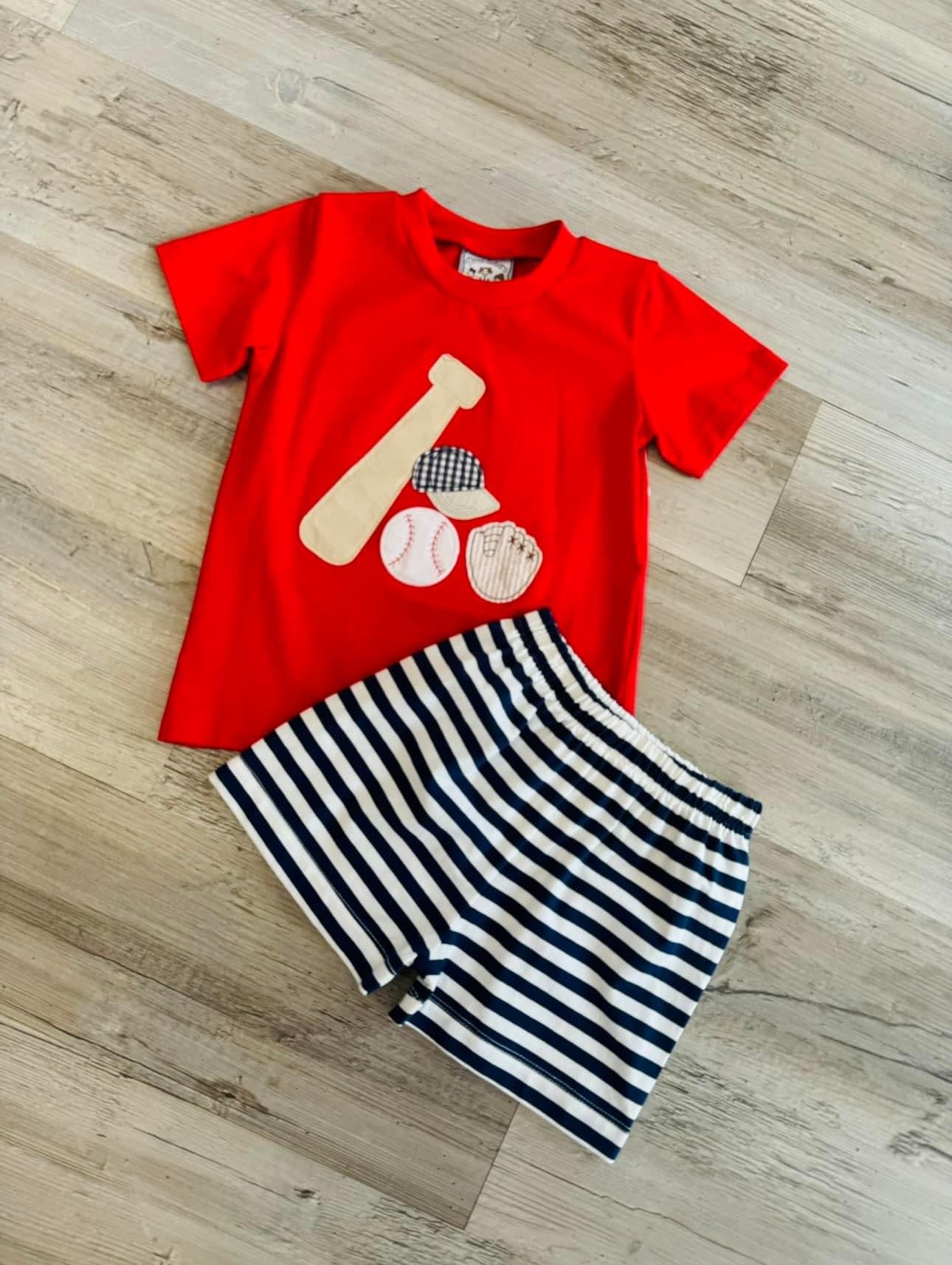 Baseball Boys Short Set