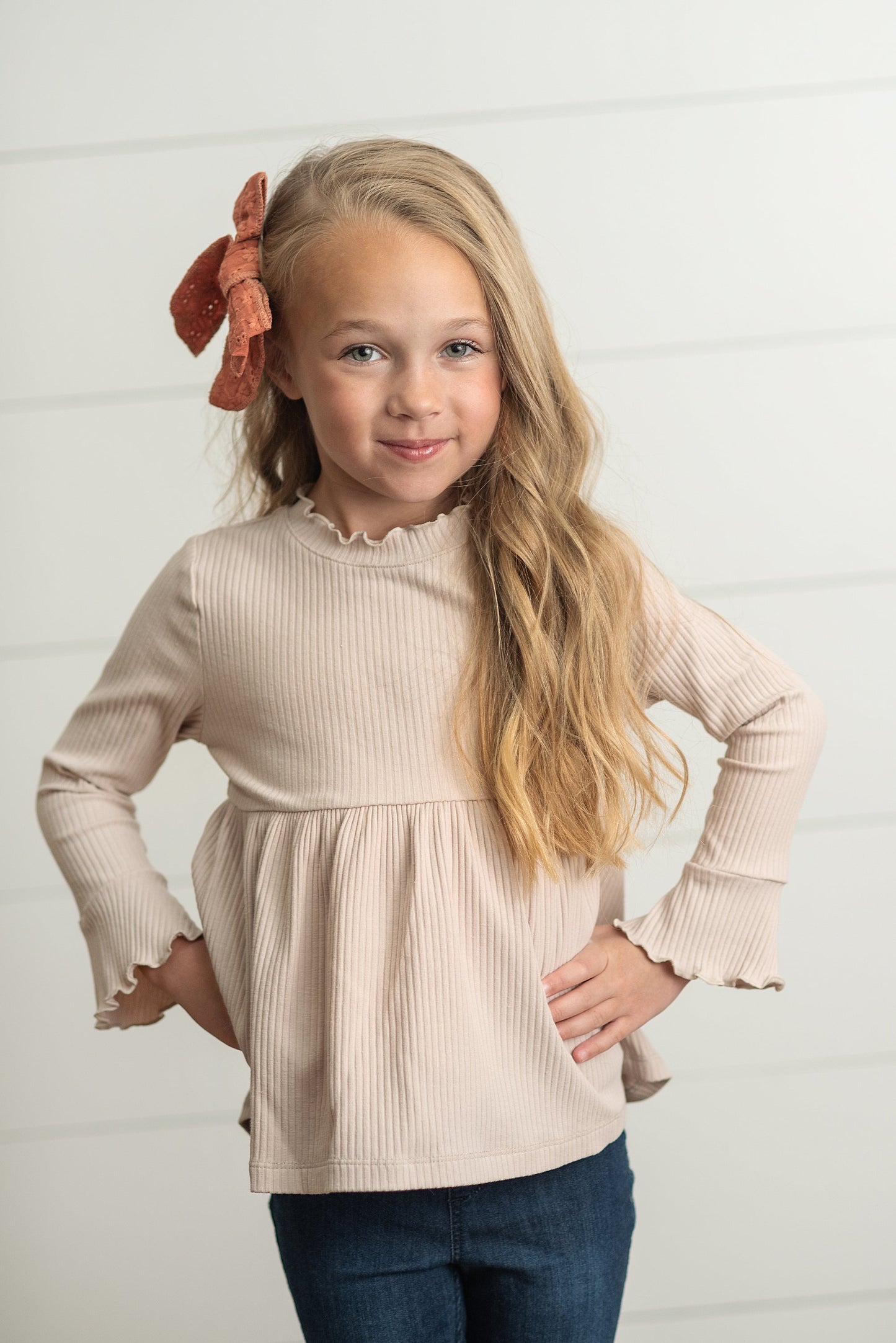 Beige Ribbed Shirt