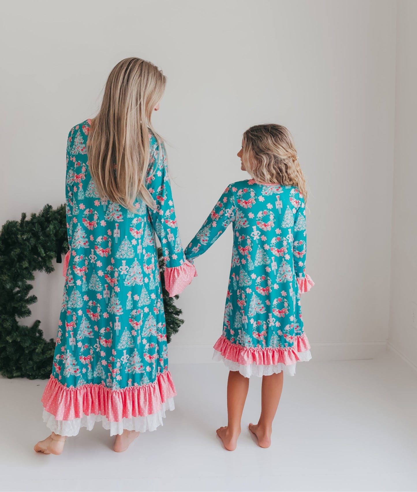 Pink Teal Nutcracker Lounge Gown