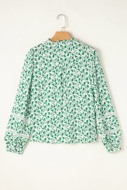 Melanie Lace Floral Puff Sleeve Top