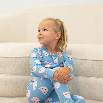 Pretty Pink Cat Big Kid Pajama