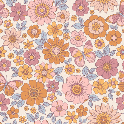 Retro Vintage Flowers Boho Dress