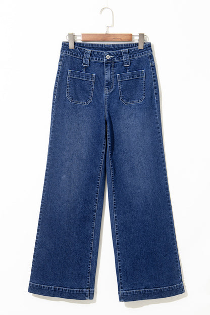 Victoria Wide Leg Pocketed High Waist Jeans