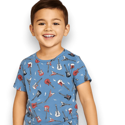 Electric Guitars Rockstar Summer Pajama Set