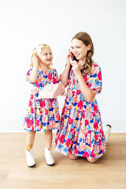 Sunshine Garden Smocked Ruffle Dress