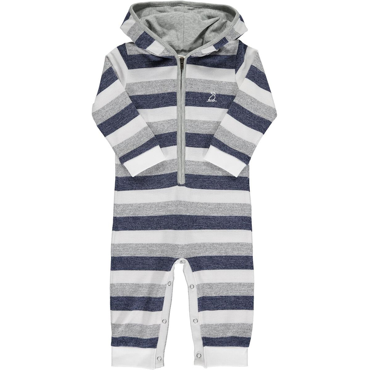 Boys Knitted Hooded Romper