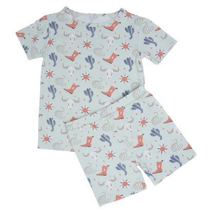 Bulls Boots Lasso Western Summer Pajama Set