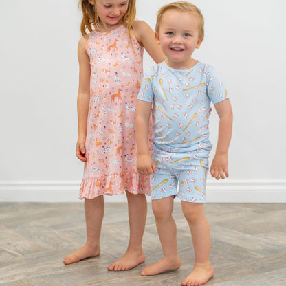 Classic Baseball Summer Pajama Set
