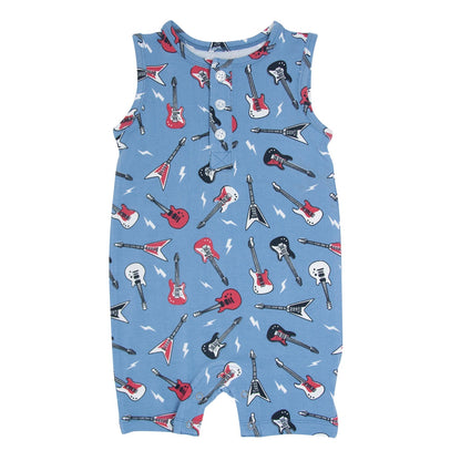 Tank Romper - Rock N Roll Blue