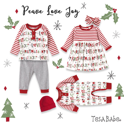 Christmas Peace-Love-Joy Bamboo Romper