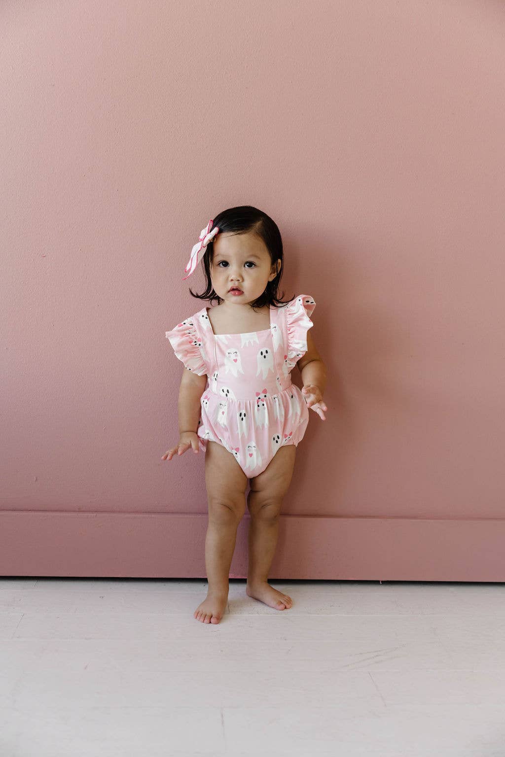 Emmy Romper in Girly Ghost