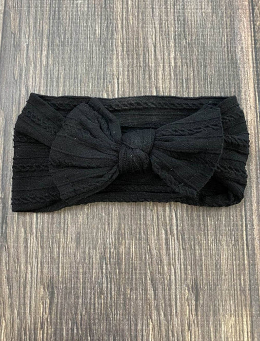 Cable Knit Bow Headband